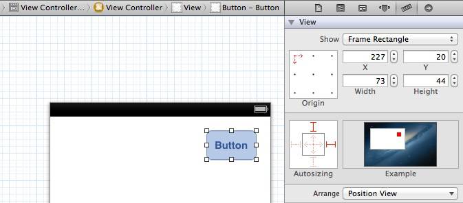 Interface Builder's springs and struts user interface