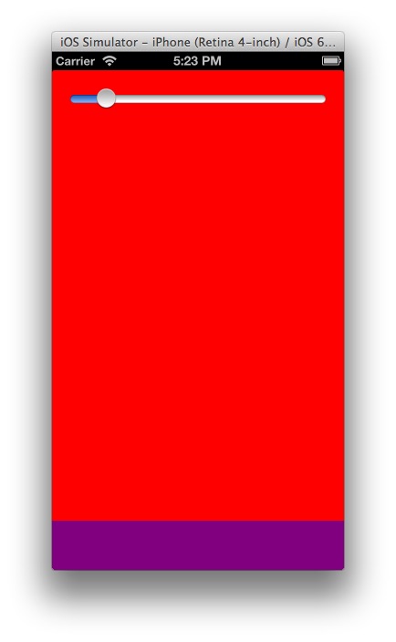 End State with Tall Red UIView